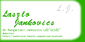 laszlo jankovics business card